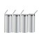 Craft Express 4 Pack 20oz Silver Glitter Stainless Steel Skinny Sublimation Tumblers